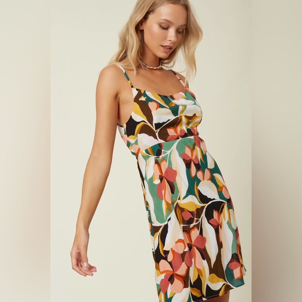 Colorful Floral Print Dress O’Niell XS